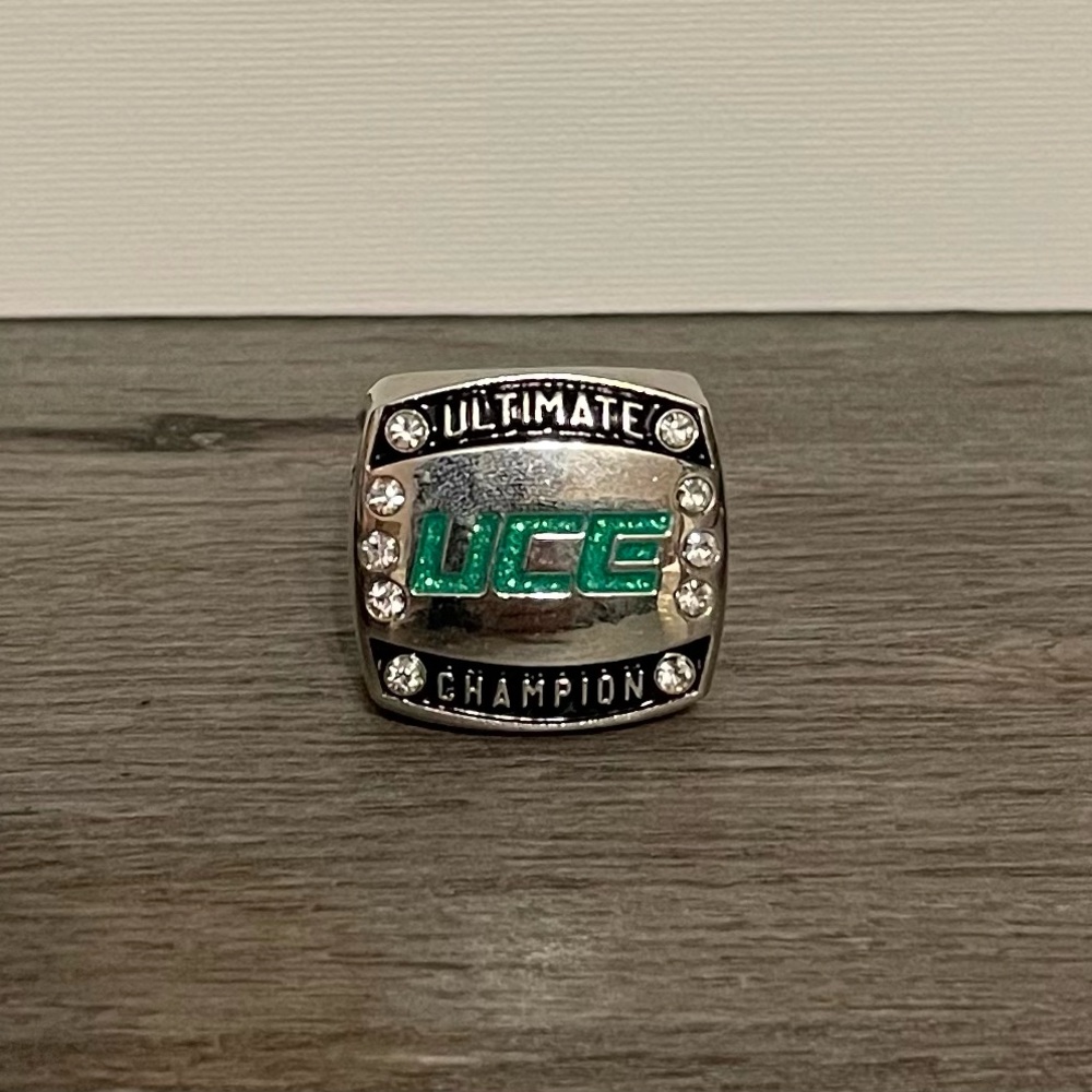 Ultimate Championship Experience UCE Champion Ring Size 6 Silver Tone